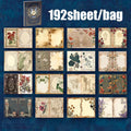 Vintage Gold-Foil Notebook Set — 192 Sheets Aesthetic Journaling Paper
