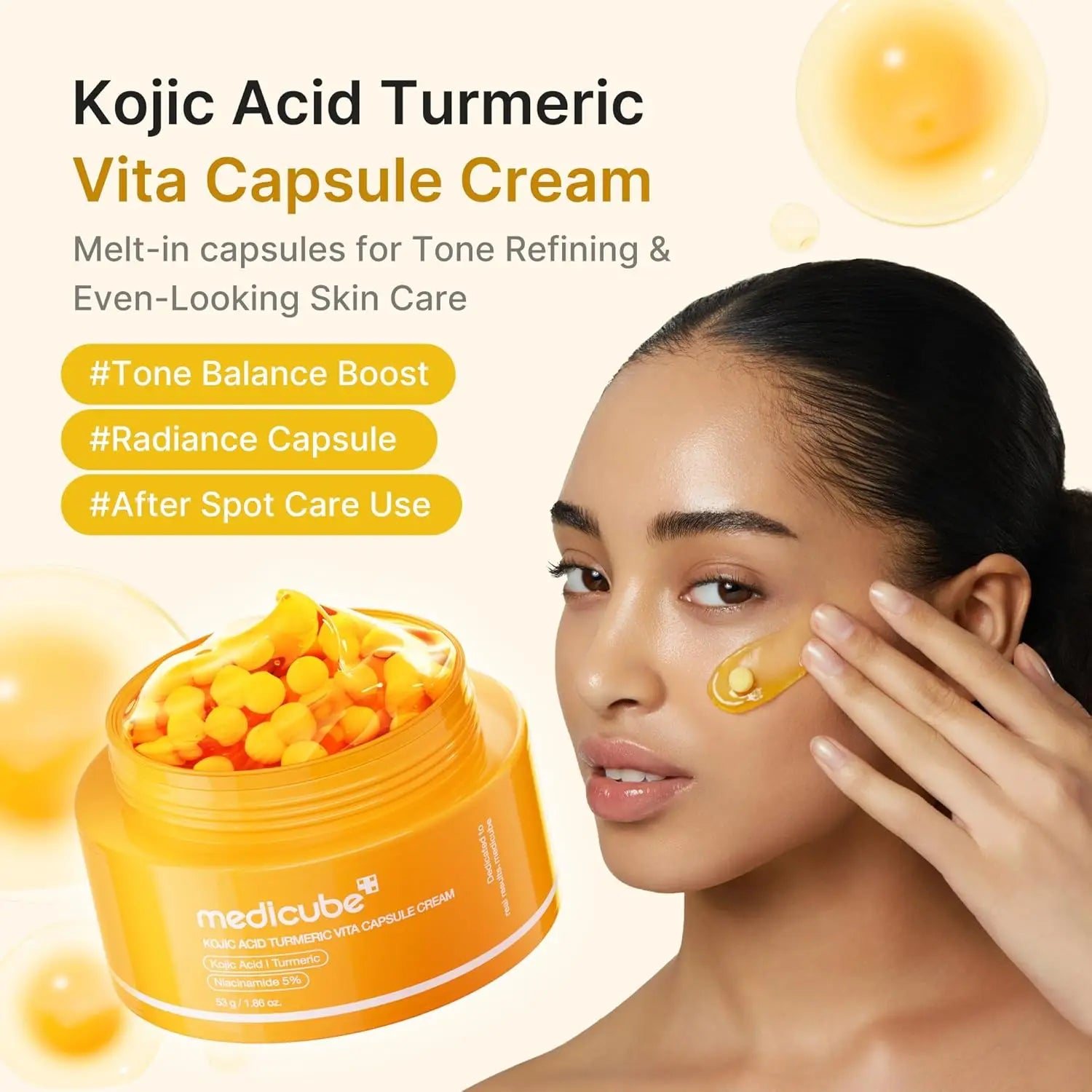 Medicube Kojic Acid Turmeric Capsule Cream Uneven Skin Tone Brightening Korean Skincare