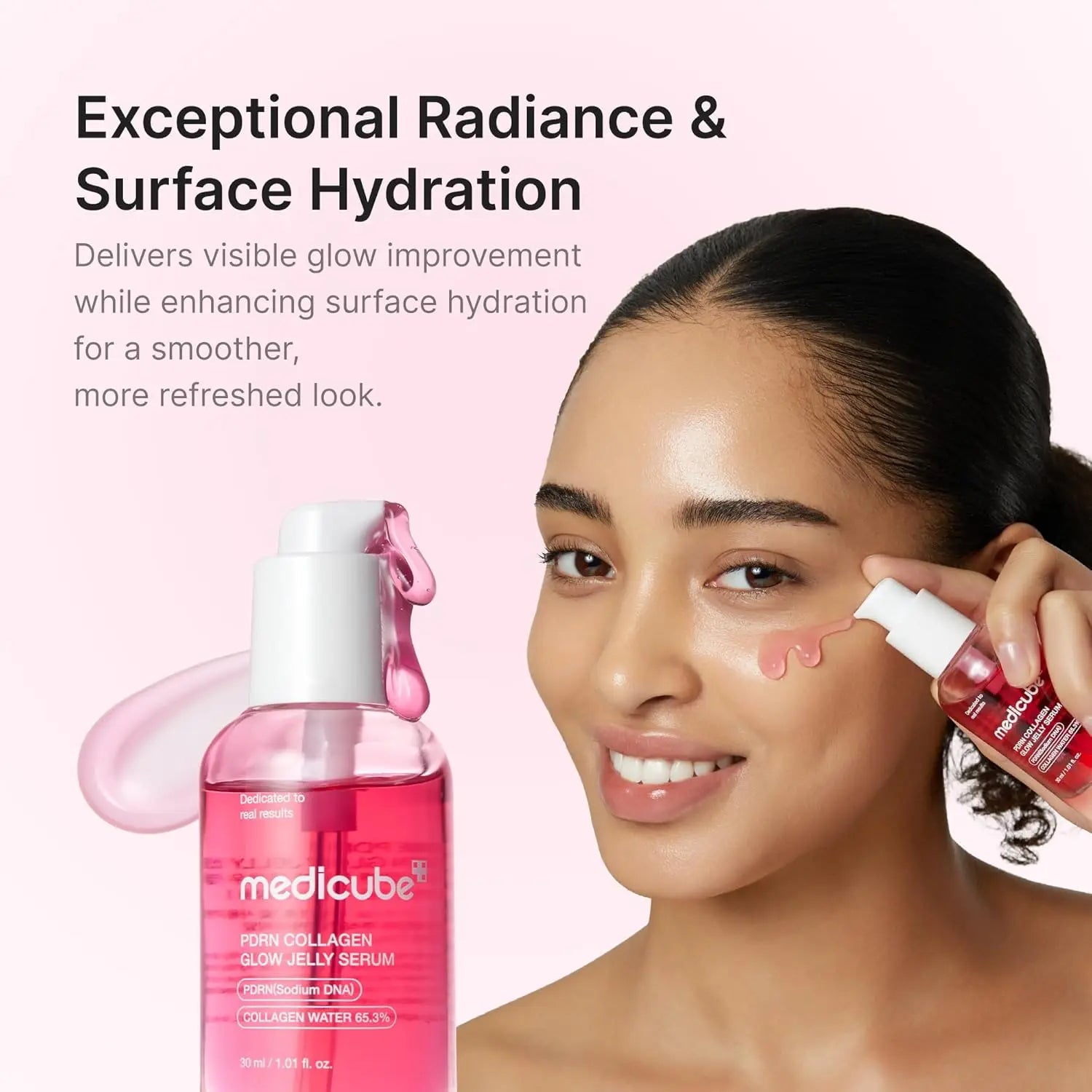 PDRN Salmon DNA Pink Collagen Glow Jelly Serum Face & Body Anti-Wrinkle Moisturizer 100mL
