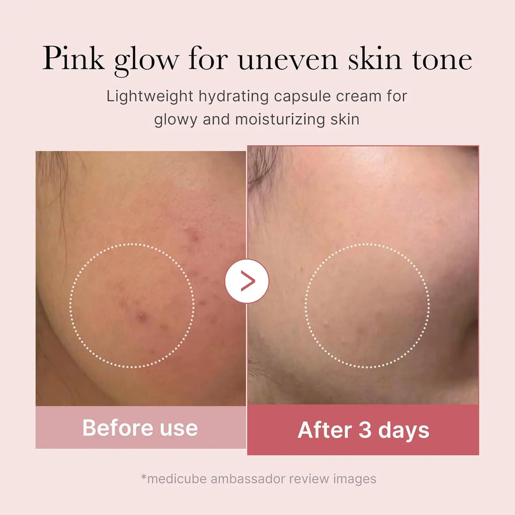 Medicube Salmon DNA PDRN Pink Collagen Capsule Cream Lightweight Face Moisturizer Korean Skincare