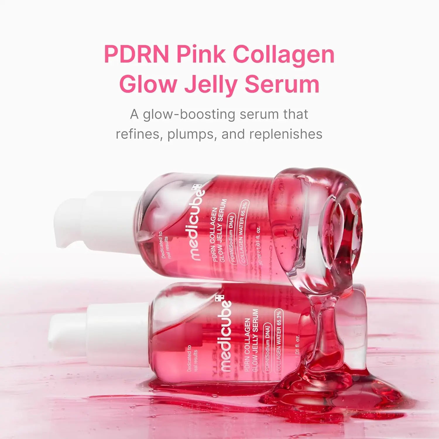 PDRN Salmon DNA Pink Collagen Glow Jelly Serum Face & Body Anti-Wrinkle Moisturizer 100mL