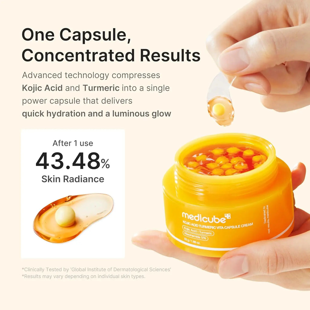Medicube Kojic Acid Turmeric Capsule Cream Uneven Skin Tone Brightening Korean Skincare