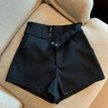 High-Waisted A-Line Shorts — Slim Casual Straight-Leg Shorts for Women