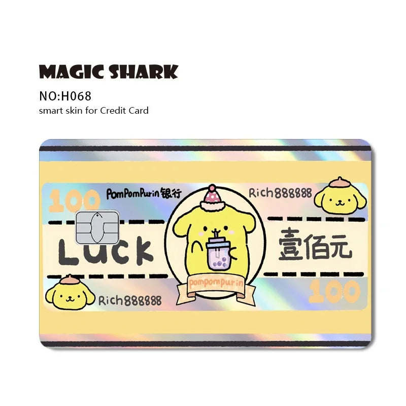 Hello Kitty Card Skin Stickers — Holographic Sanrio Debit Card Covers