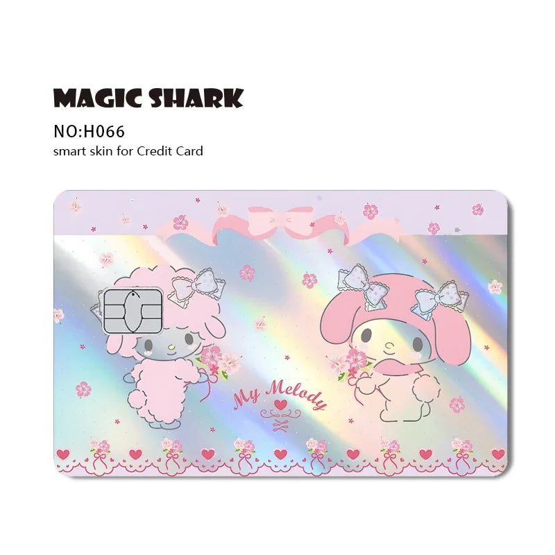 Hello Kitty Card Skin Stickers — Holographic Sanrio Debit Card Covers