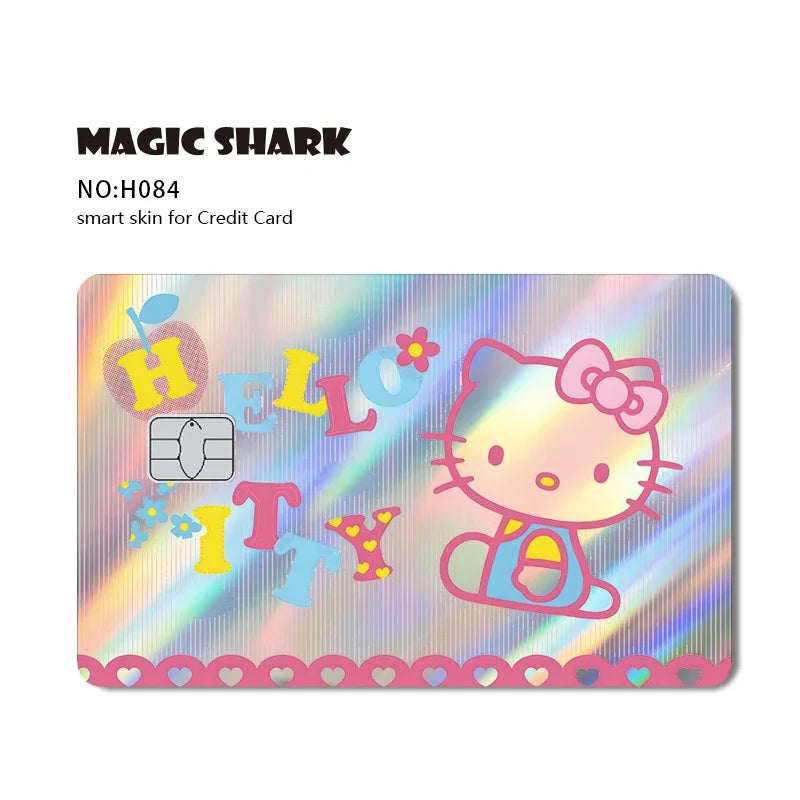 Hello Kitty Card Skin Stickers — Holographic Sanrio Debit Card Covers
