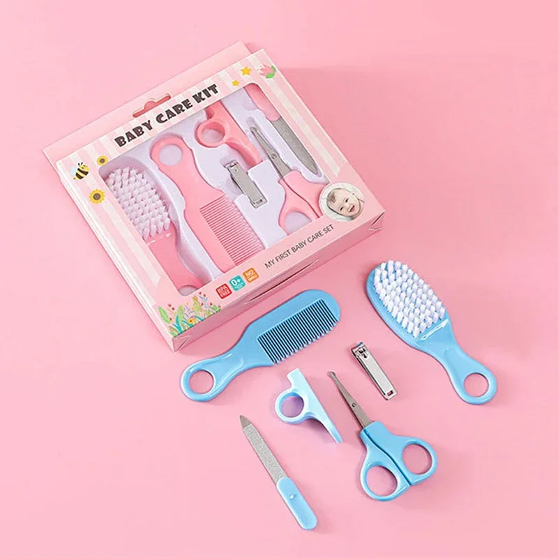 6-Piece Baby Grooming Kit Hair Comb Nail Trimmer Scissors Clipper Hygiene Set Toddler Gift