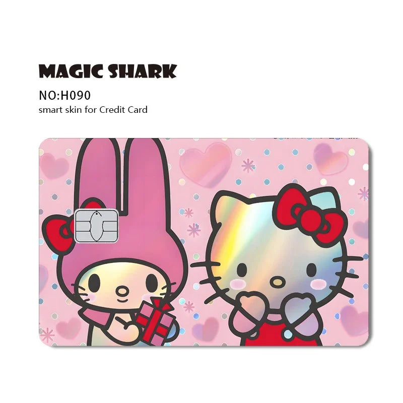 Hello Kitty Card Skin Stickers — Holographic Sanrio Debit Card Covers