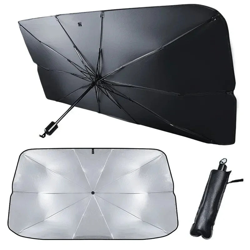 Retractable Car Windshield Sunshade — UV & Heat-Block Sun Visor