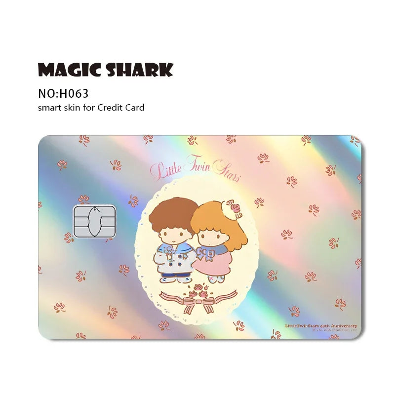 Hello Kitty Card Skin Stickers — Holographic Sanrio Debit Card Covers