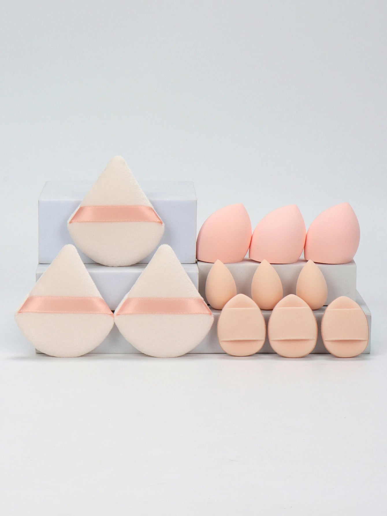 12-Piece Makeup Sponge Set Beauty Eggs Air Cushion Puffs Powder Puff Blending Kit