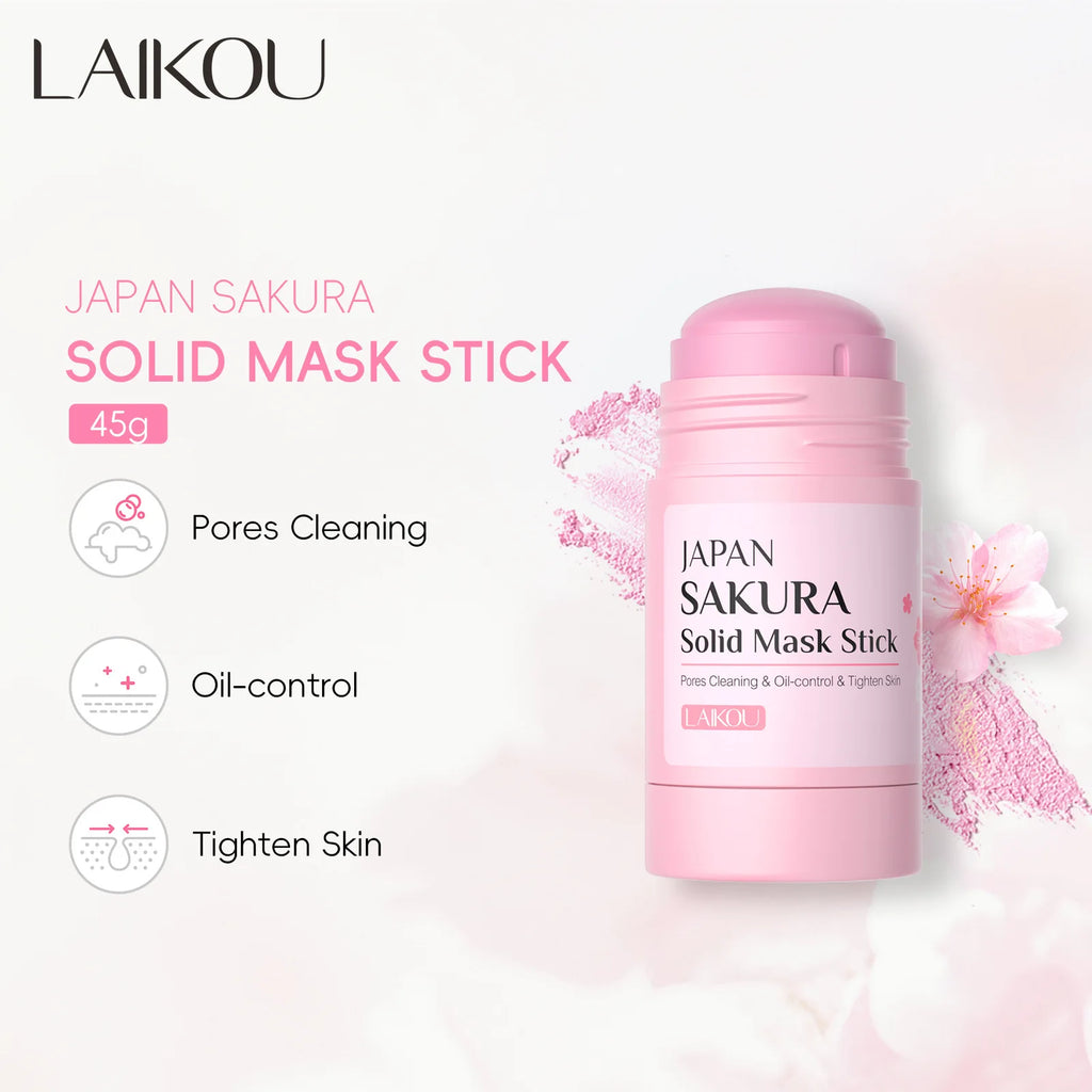 Sakura Clay Mask Stick — Deep-Cleansing Mud Mask for Pores & Blackheads