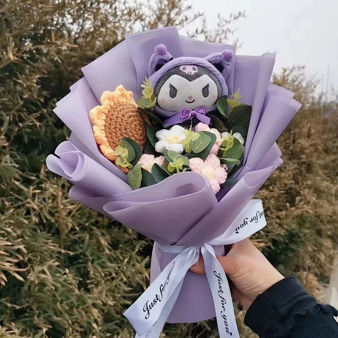 Hello Kitty Plush Rose Bouquet — Kawaii Sanrio Anime Flower Gift