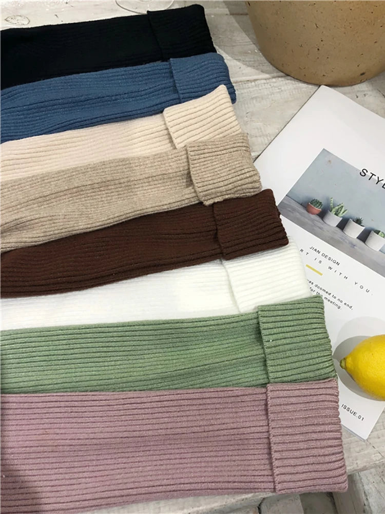 Slim Turtleneck Sweater — Soft Knit Pullover for Women, Fall & Winter