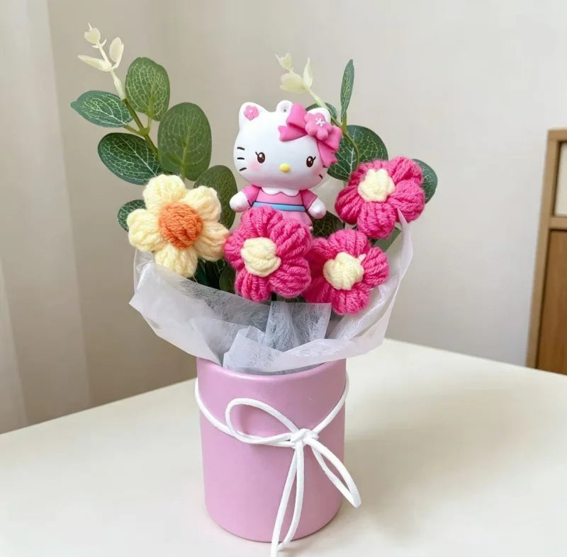 Sanrio Hello Kitty Flower Bouquet — Cute Artificial Rose Gift Bouquet