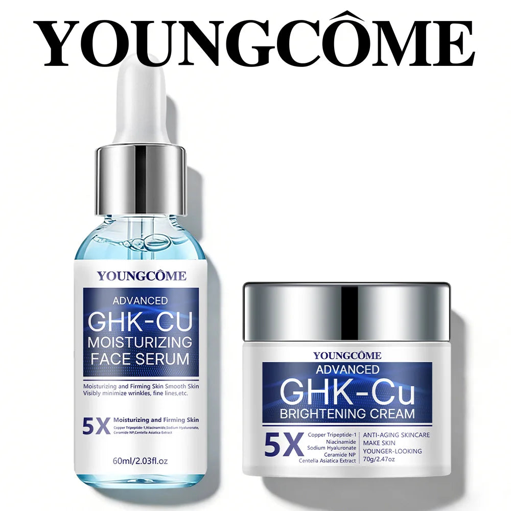 Copper Peptide Face Serum & Cream Set — GHK-Cu Anti-Aging Firming Skincare