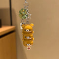 Cute Bear Phone Charm Keychain — Kawaii Bag Charm for Keys, AirPods & Phone