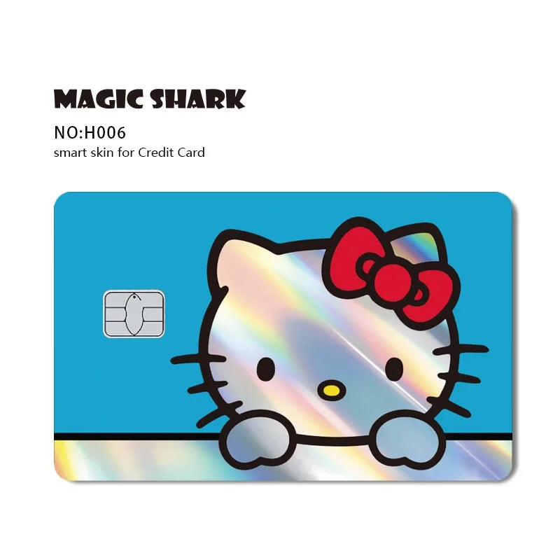 Hello Kitty Card Skin Stickers — Holographic Sanrio Debit Card Covers