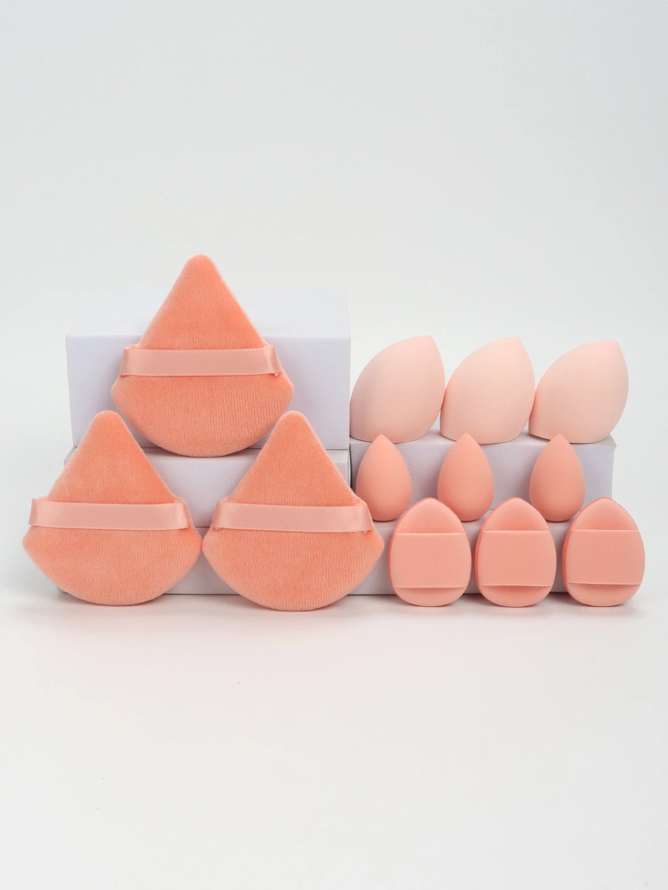 12-Piece Makeup Sponge Set Beauty Eggs Air Cushion Puffs Powder Puff Blending Kit