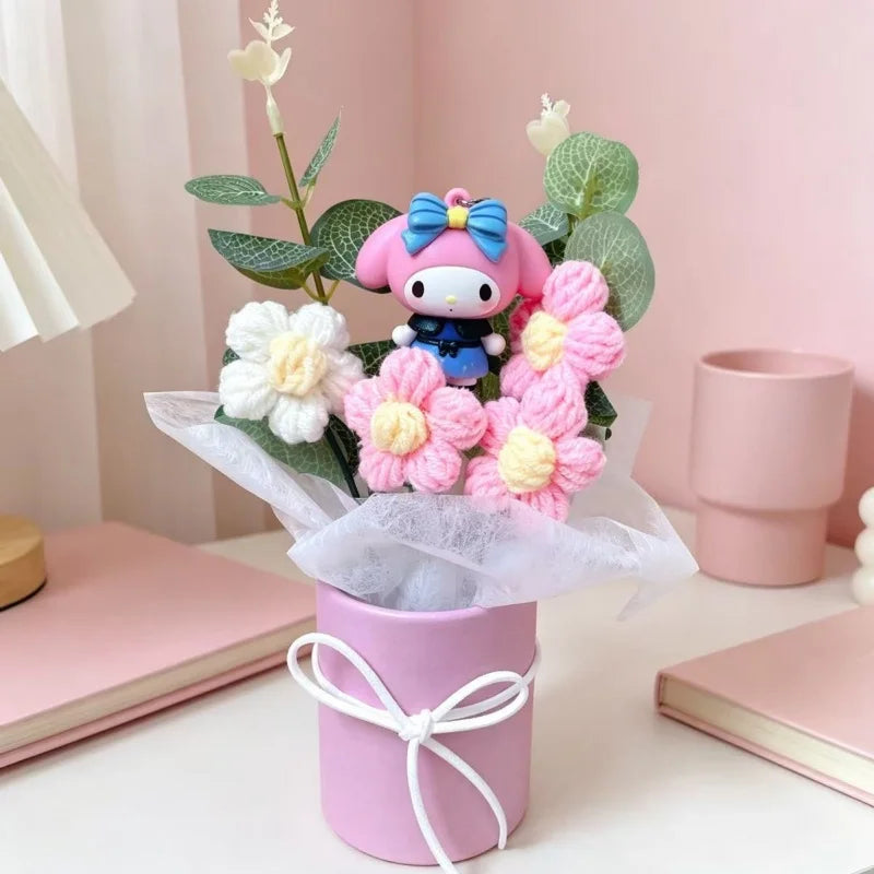 Sanrio Hello Kitty Flower Bouquet — Cute Artificial Rose Gift Bouquet