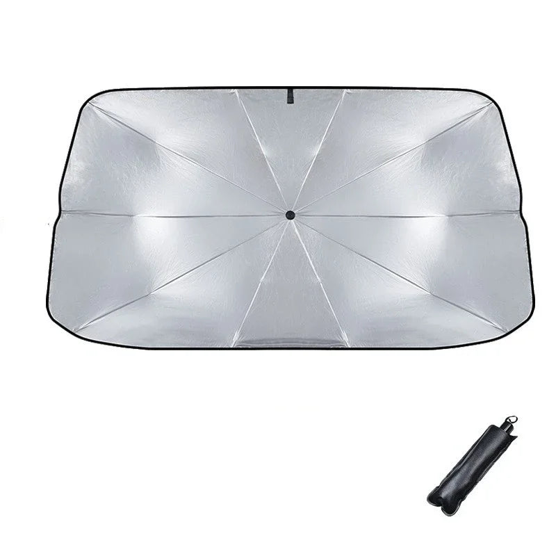 Retractable Car Windshield Sunshade — UV & Heat-Block Sun Visor