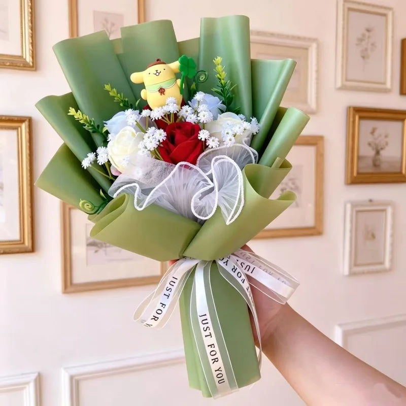 Sanrio Hello Kitty Flower Bouquet — Cute Artificial Rose Gift Bouquet