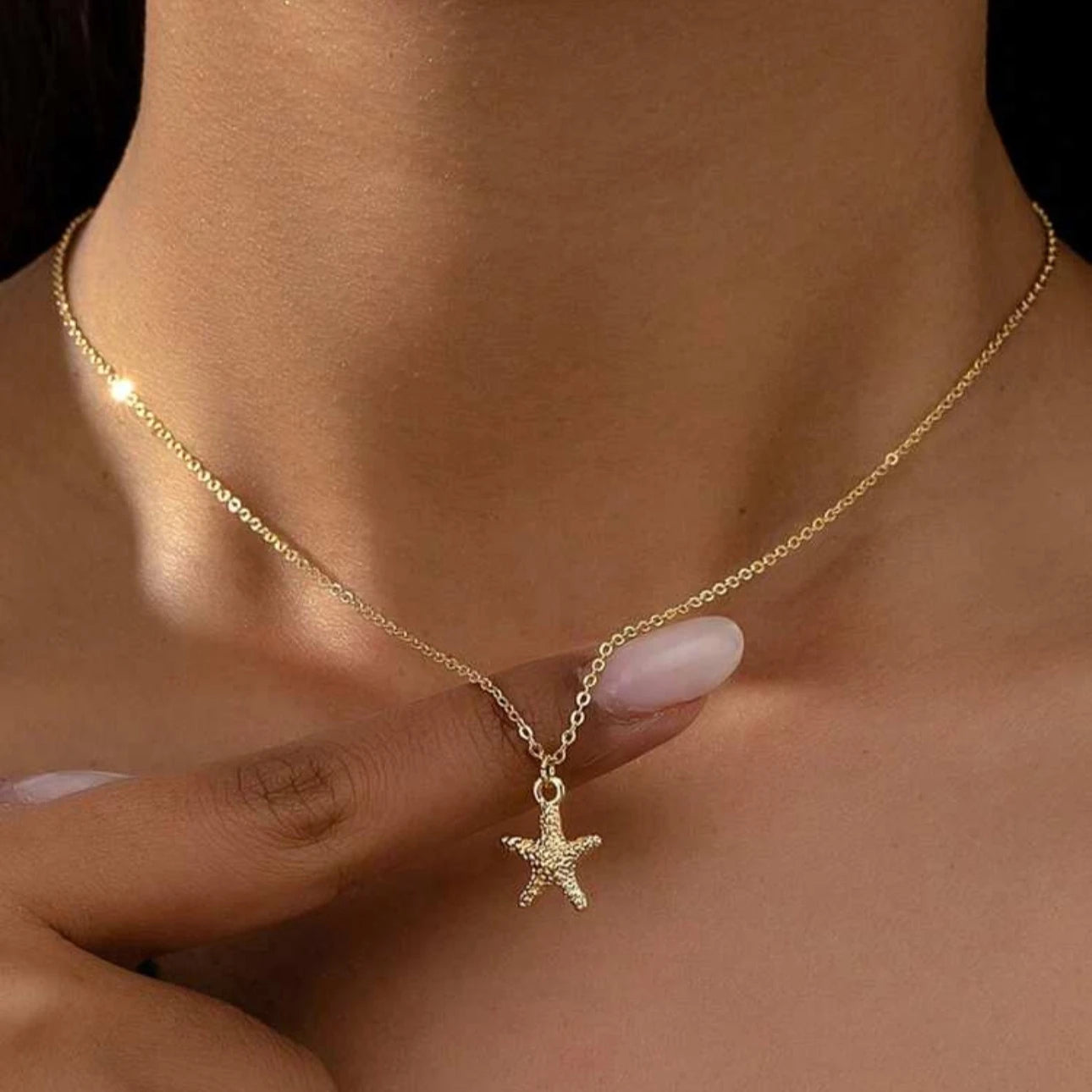Gold Starfish & Shell Hair Clips (3-Pack) — Cute Coastal Duckbill Clips for Women