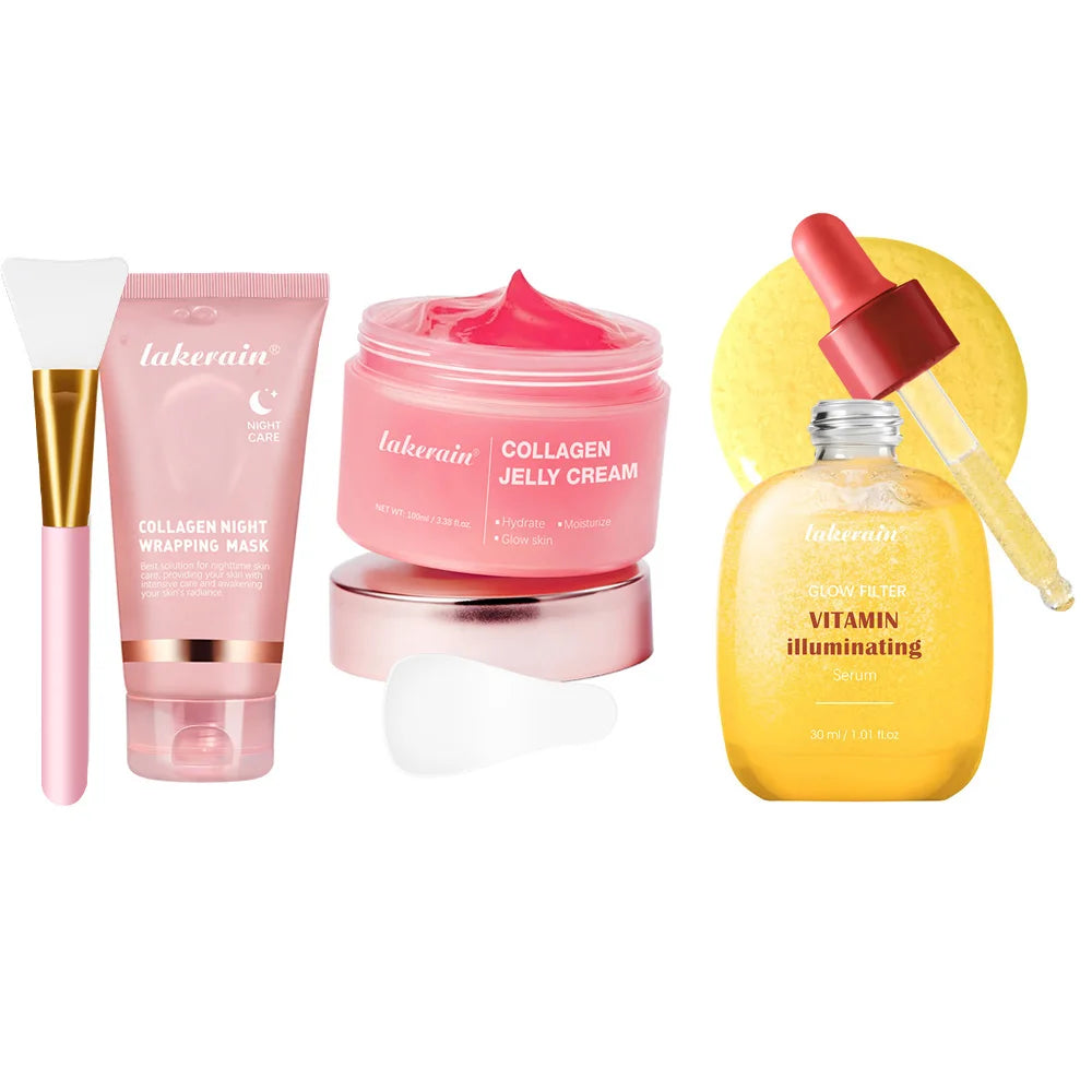 Korean Collagen Peel-Off Face Mask Anti-Wrinkle Lifting Overnight Bio Pack Night Wrapping Mask