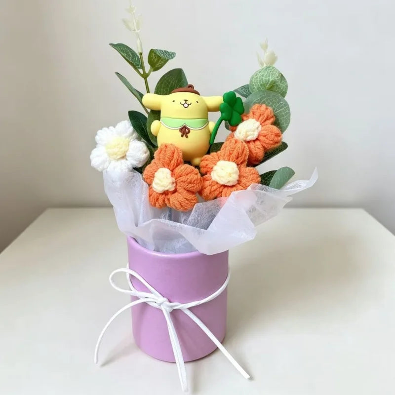Sanrio Hello Kitty Flower Bouquet — Cute Artificial Rose Gift Bouquet