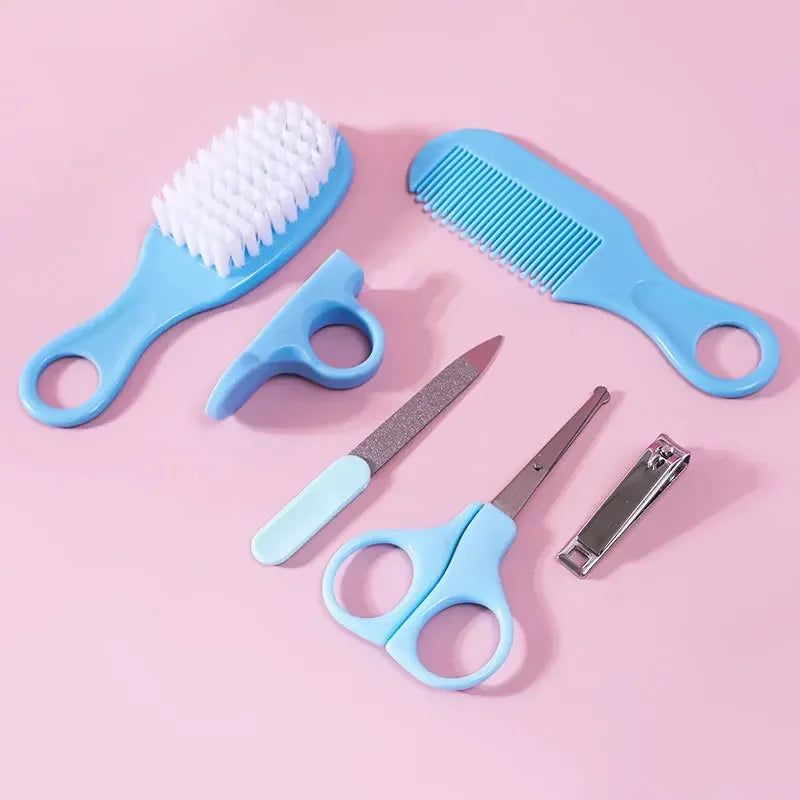 6-Piece Baby Grooming Kit Hair Comb Nail Trimmer Scissors Clipper Hygiene Set Toddler Gift