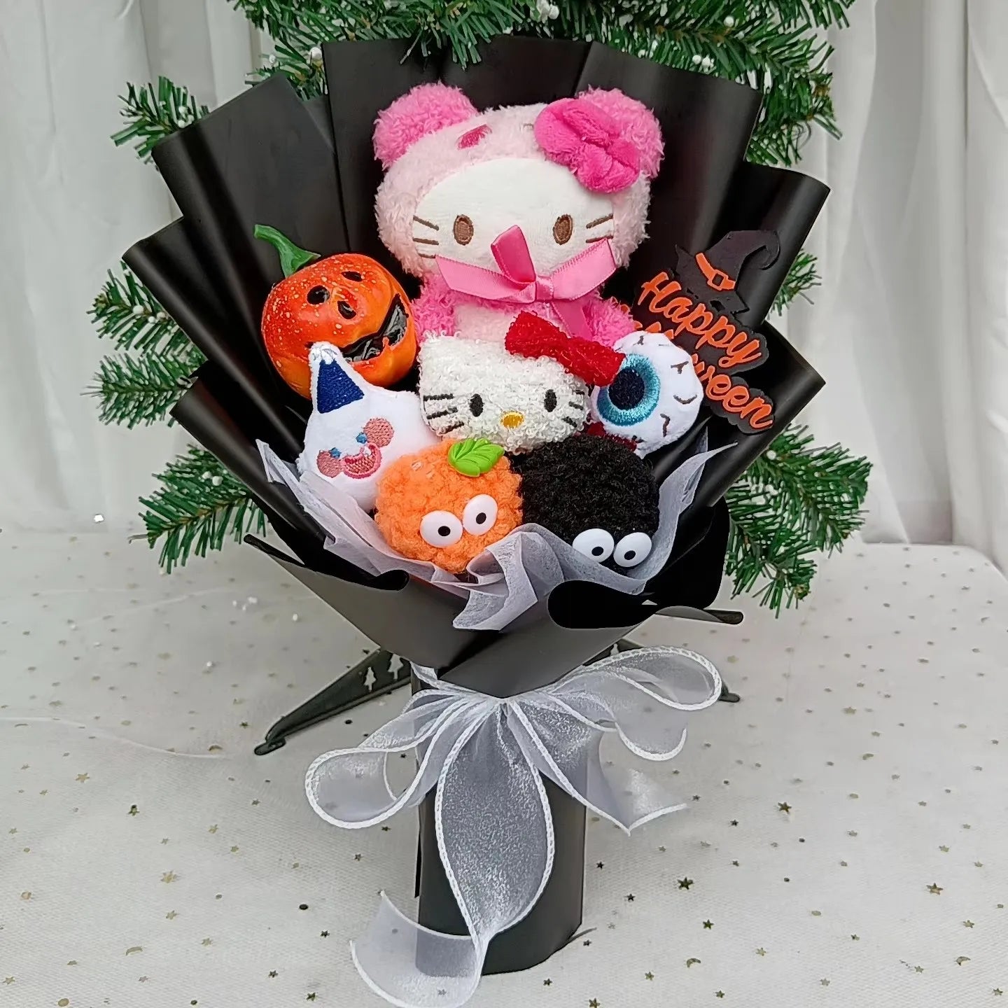 Hello Kitty Plush Rose Bouquet — Kawaii Sanrio Anime Flower Gift