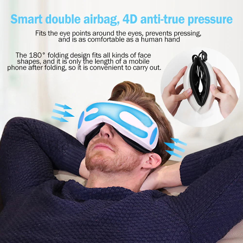 Smart Heated Eye Massager — Bluetooth Music, Foldable