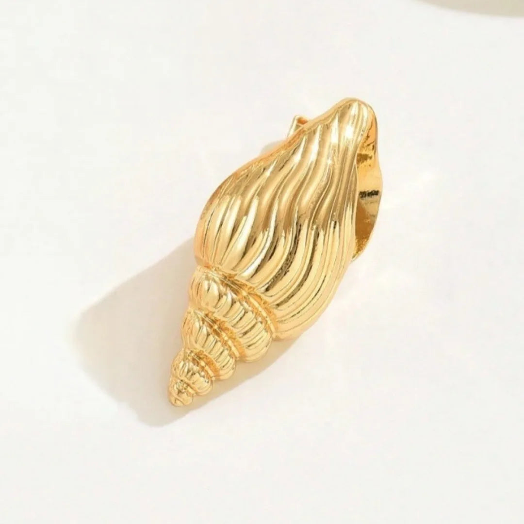Gold Starfish & Shell Hair Clips (3-Pack) — Cute Coastal Duckbill Clips for Women