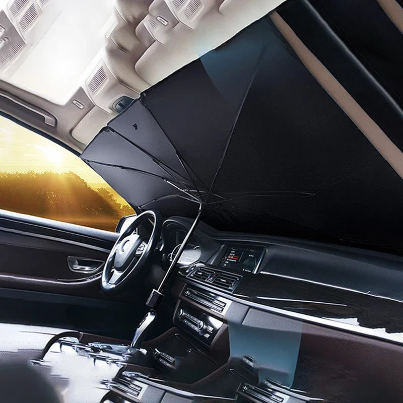 Retractable Car Windshield Sunshade — UV & Heat-Block Sun Visor