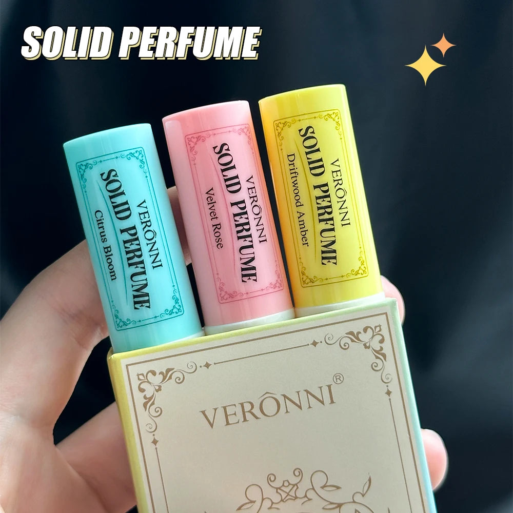 Solid Perfume Sticks 3-Pack — Long-Lasting Pocket Fragrance for Women