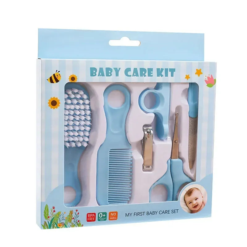 6-Piece Baby Grooming Kit Hair Comb Nail Trimmer Scissors Clipper Hygiene Set Toddler Gift