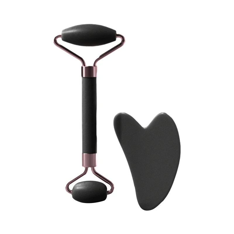 Facial Roller & Gua Sha Tool — Face, Neck & Eye Massage Skincare Set
