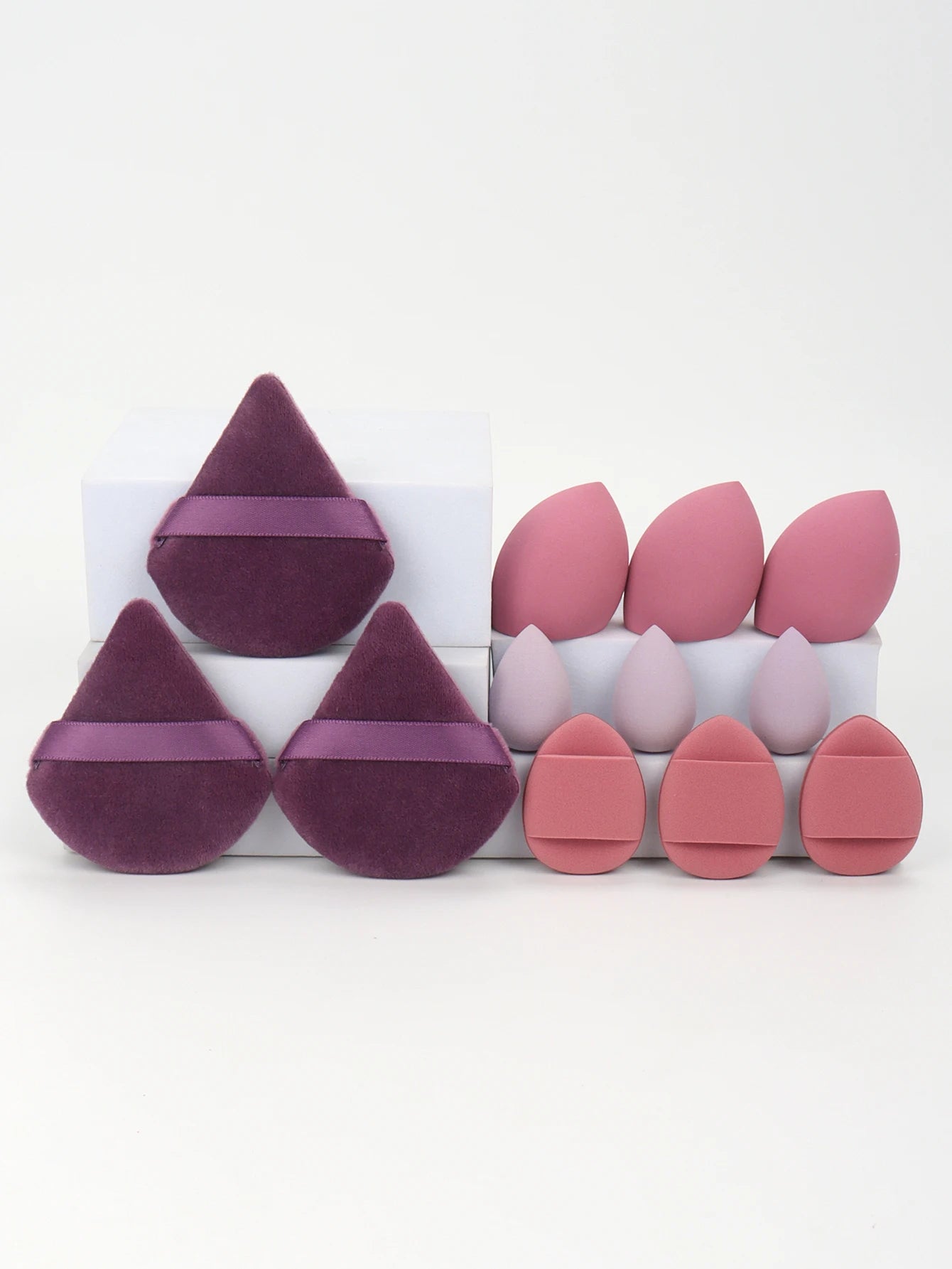 12-Piece Makeup Sponge Set Beauty Eggs Air Cushion Puffs Powder Puff Blending Kit