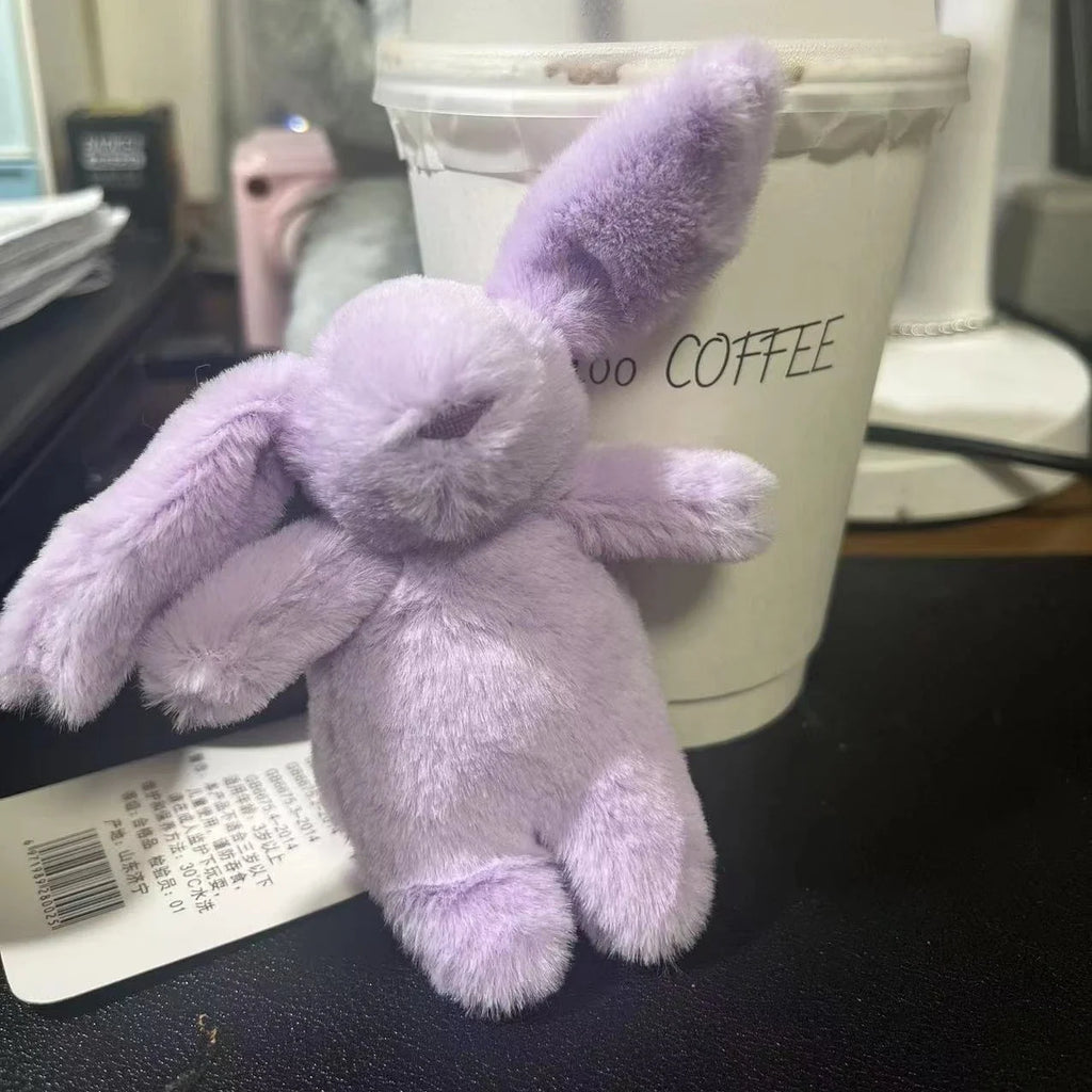 Fluffy Bunny Pom-Pom Keychain — Cute Plush Bag Charm for Girls