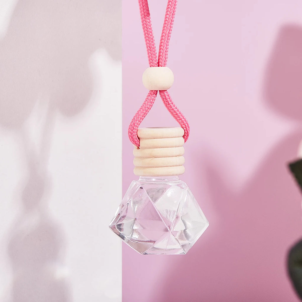 Pink Car Perfume Diffuser — Cute Hanging Car Fragrance Pendant
