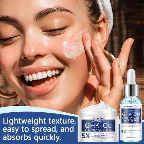 Copper Peptide Face Serum & Cream Set — GHK-Cu Anti-Aging Firming Skincare