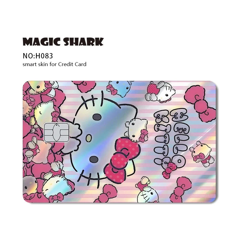 Hello Kitty Card Skin Stickers — Holographic Sanrio Debit Card Covers