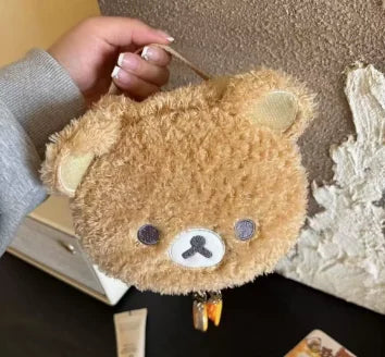 Cute Plush Bear Makeup Bag — Kawaii Cosmetic & Jewelry Pouch