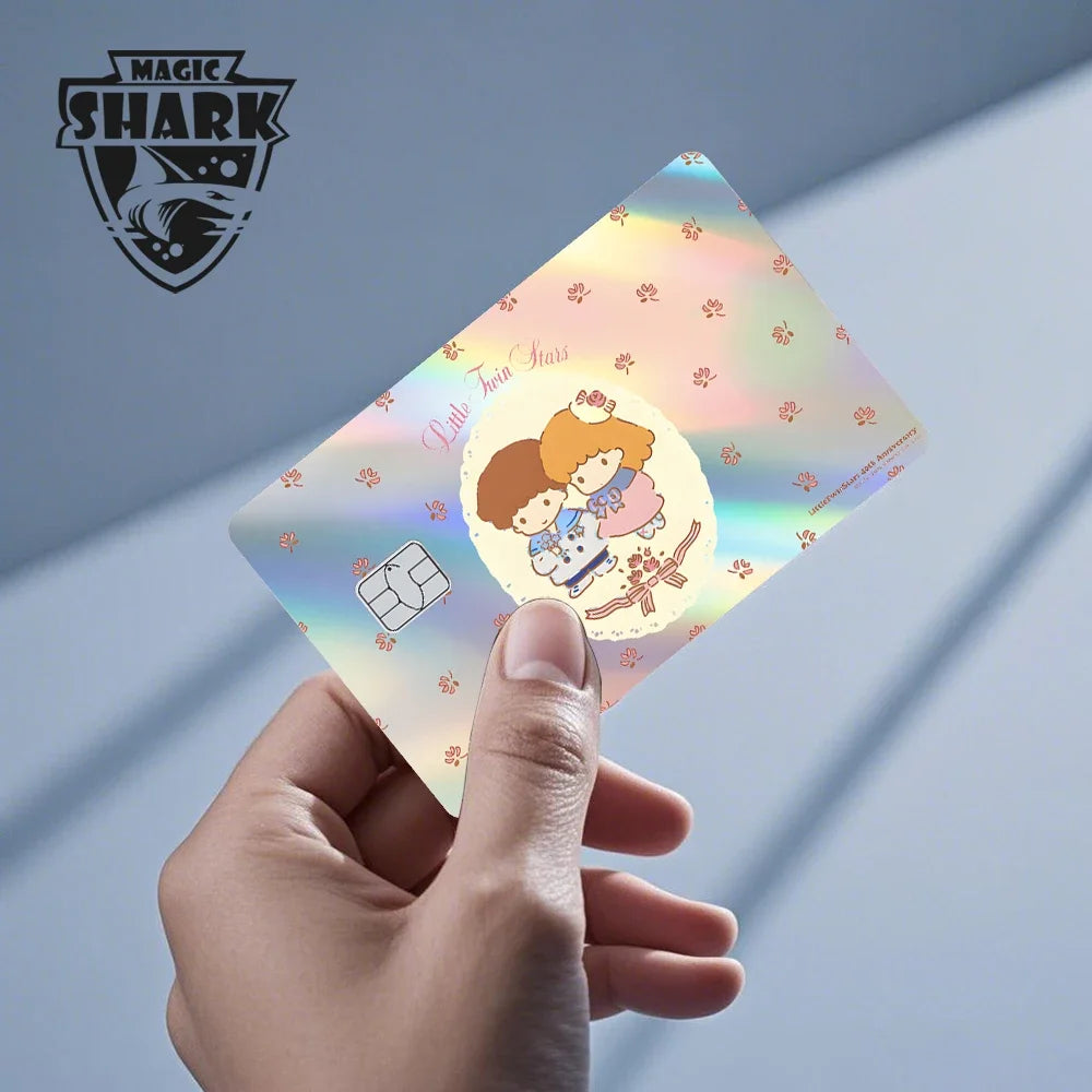 Hello Kitty Card Skin Stickers — Holographic Sanrio Debit Card Covers