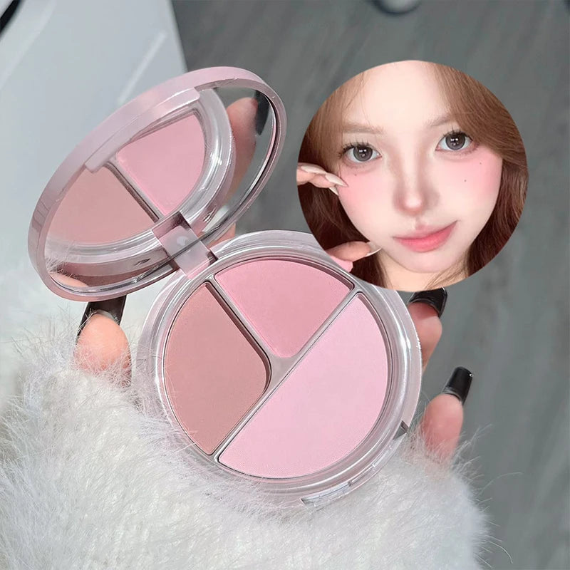 7-Piece Full Face Makeup Set Matte Lip Color Pressed Powder Blush Eye Shadow Palette & Necklace