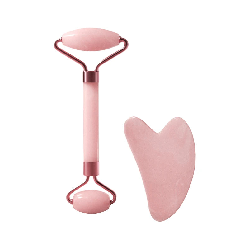 Facial Roller & Gua Sha Tool — Face, Neck & Eye Massage Skincare Set