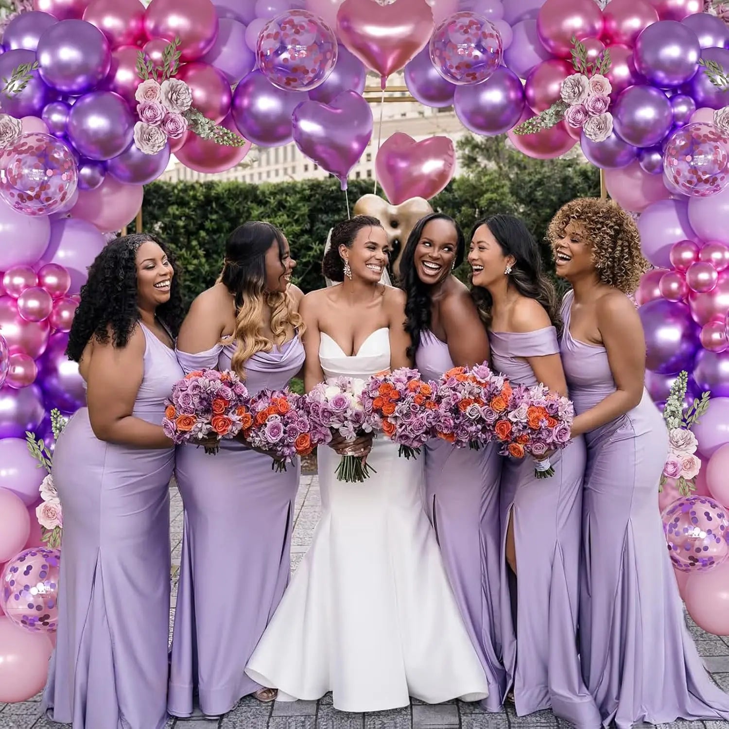 Pink & Purple Balloon Garland Arch Kit — Birthday, Bridal & Baby Shower Decor
