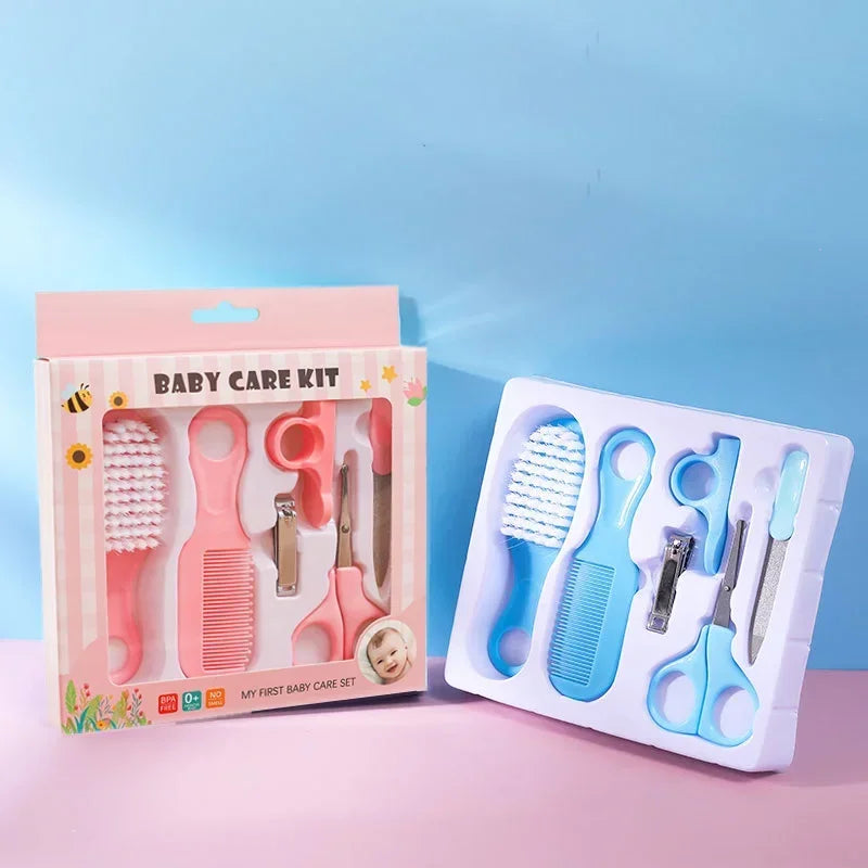 6-Piece Baby Grooming Kit Hair Comb Nail Trimmer Scissors Clipper Hygiene Set Toddler Gift