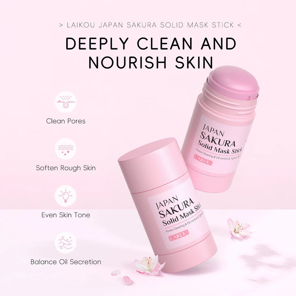 Sakura Clay Mask Stick — Deep-Cleansing Mud Mask for Pores & Blackheads