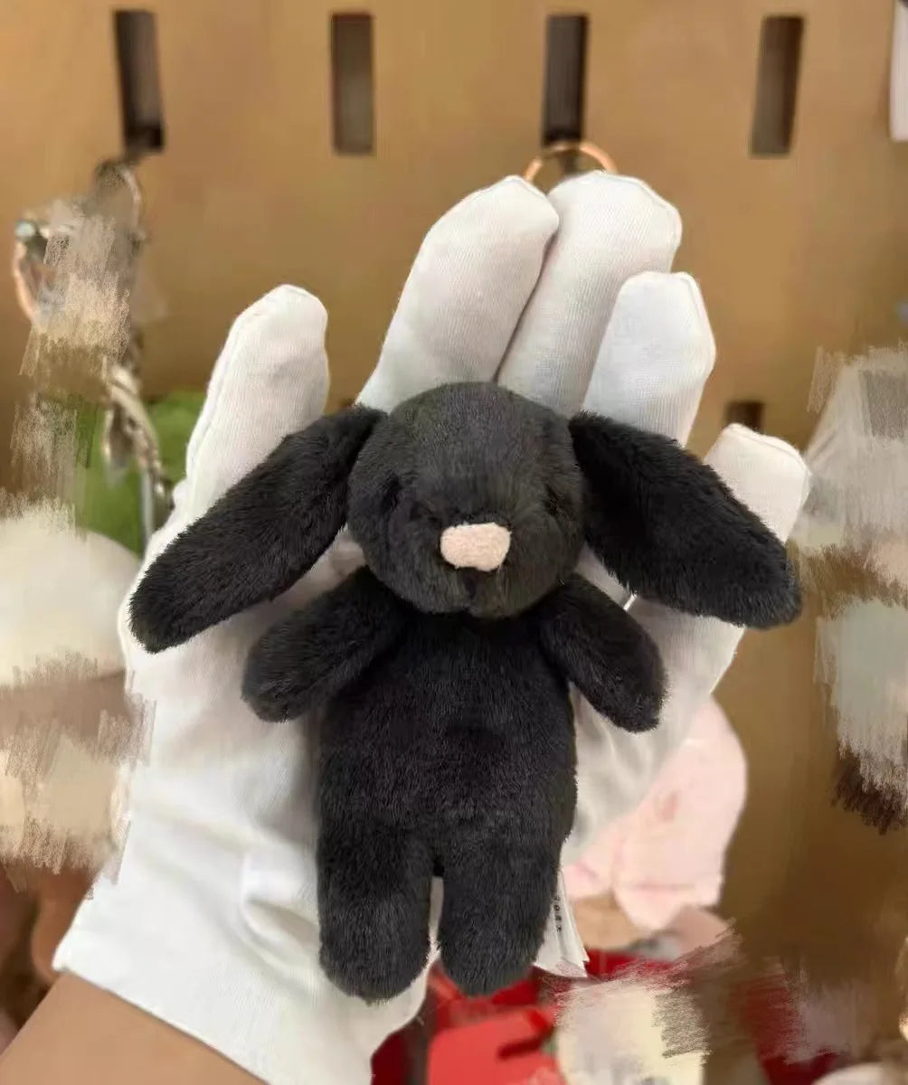 Fluffy Bunny Pom-Pom Keychain — Cute Plush Bag Charm for Girls